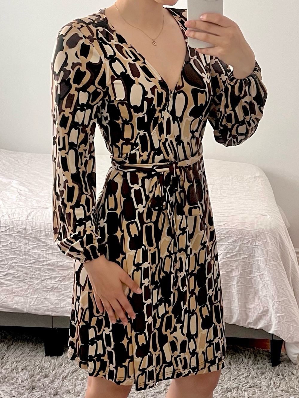 Pink Tartan 100% silk wrap dress